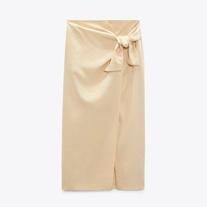 ZARA KNOTTED MIDI SKIRT ✨ NWT